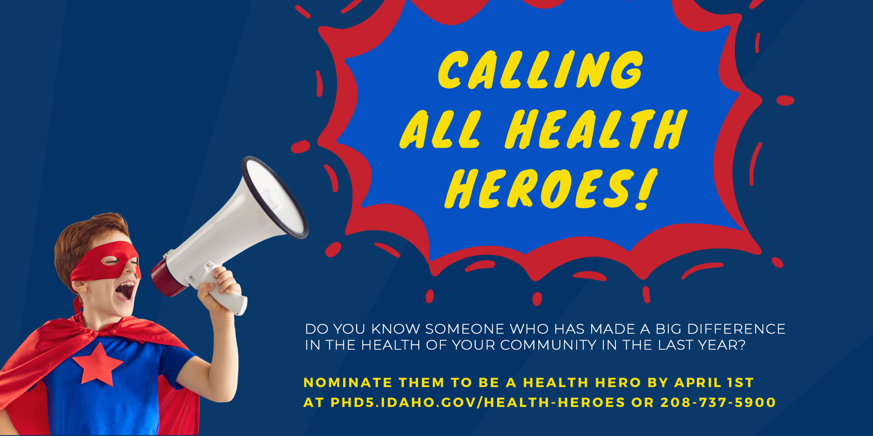 Slide linking to health hero nominations