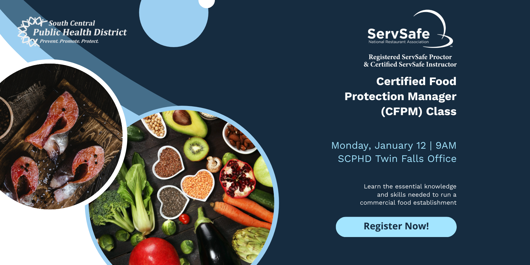 Slide linking to Servsafe CFPM Class