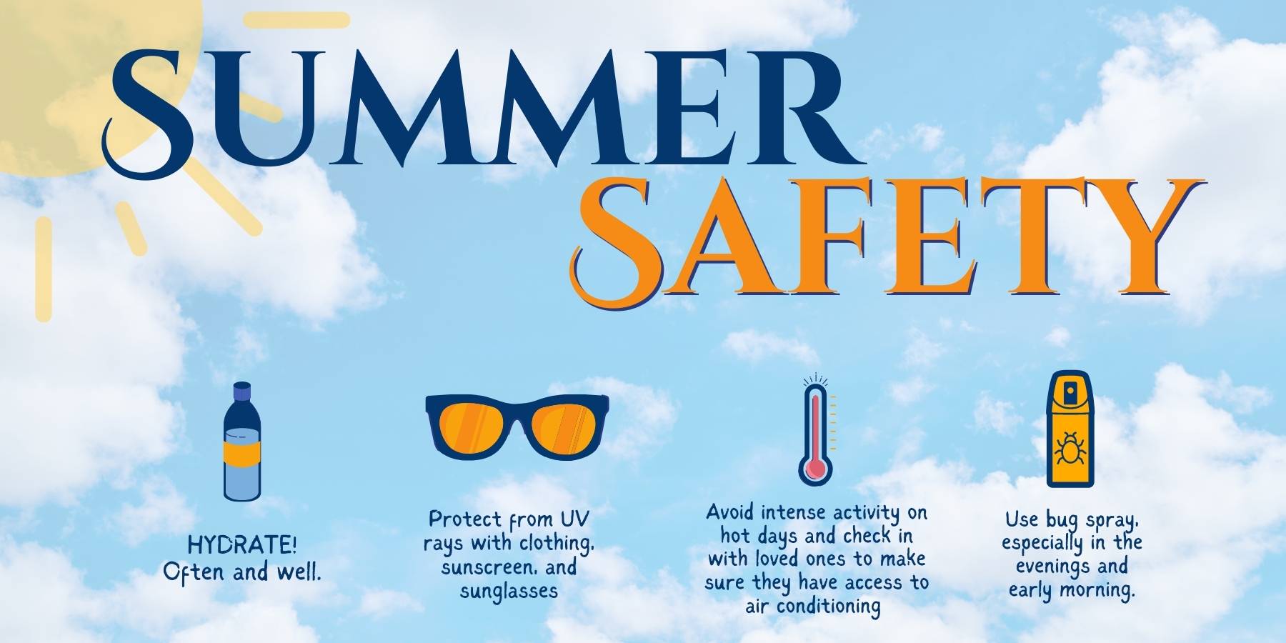 Slide linking to the Summer Safety page