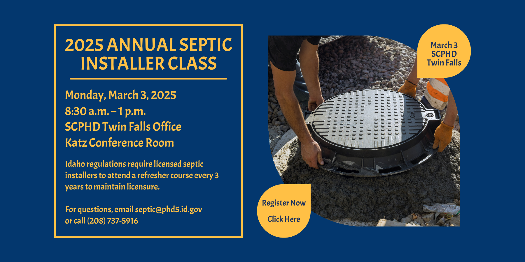 Slide linking to Septic Installer Class