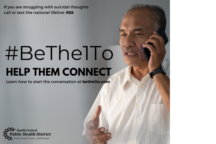 Image of a person on the phone and the words Help them connect.